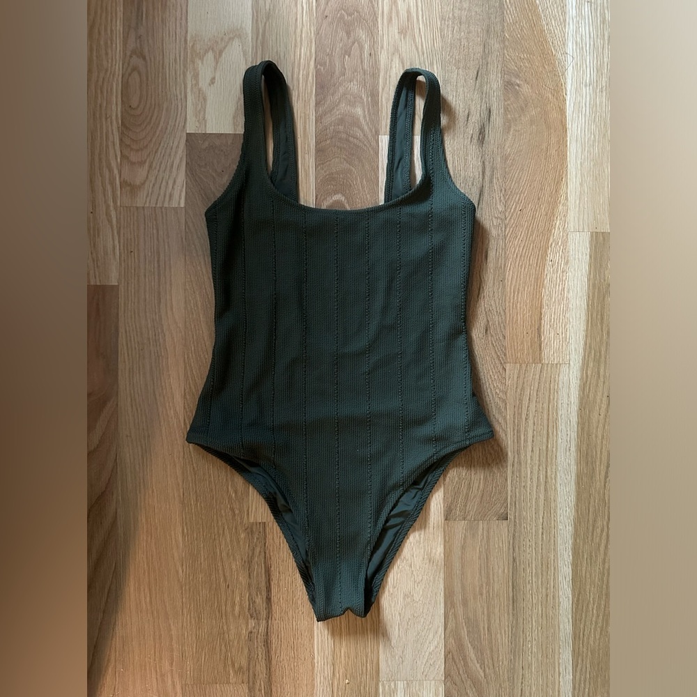 Aerie Olive one piece cheeky size medium